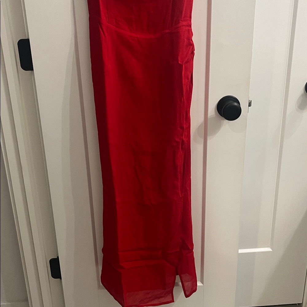 Reformation Kourtney Dress in Cherry Red - Picture 10 of 14